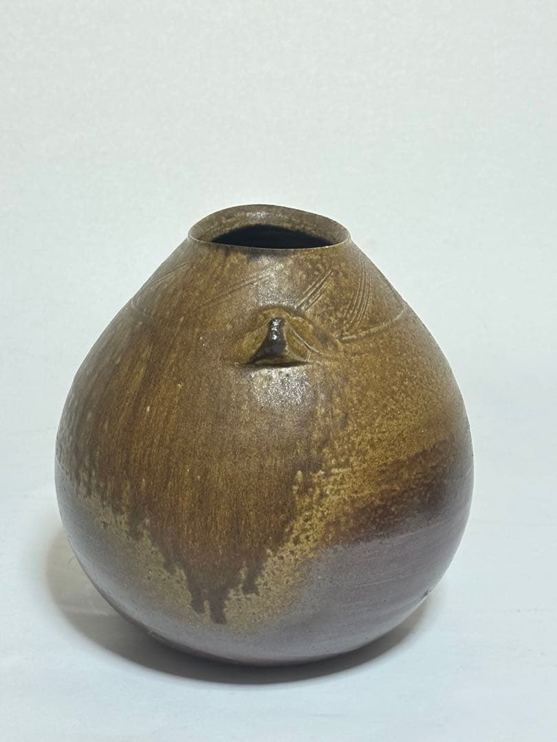 備前焼　壷　人間国宝　藤原雄　共箱　　素晴らしい出来！　最終値下げ！