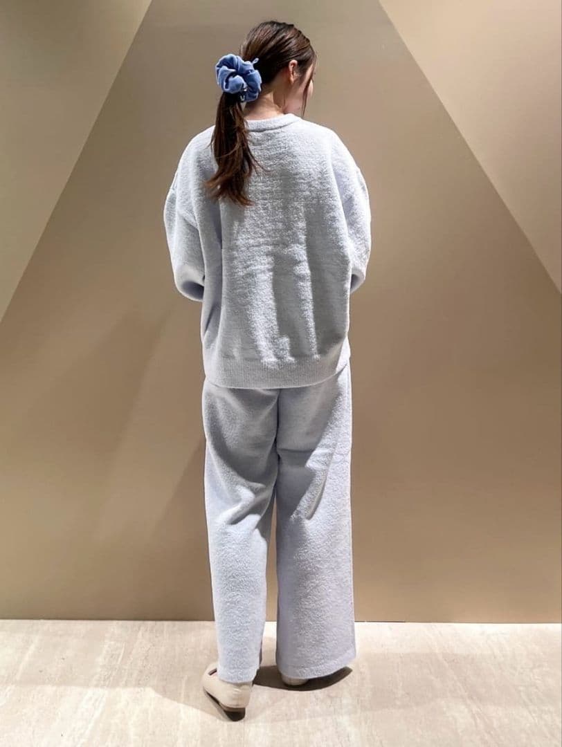 【新品】シーズージャガードプルオーバー&ベビモコロングパンツ 2点セット／ブルー