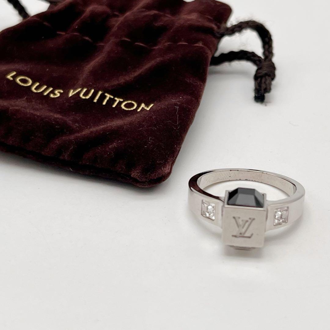 ルイヴィトン バーグギャンブルリング L 指輪 シルバー ラインストーン 美品