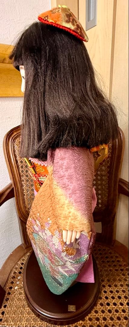 豪華 飾り市松 市松人形 50cm 特製 日本人形 着物 玉虫色