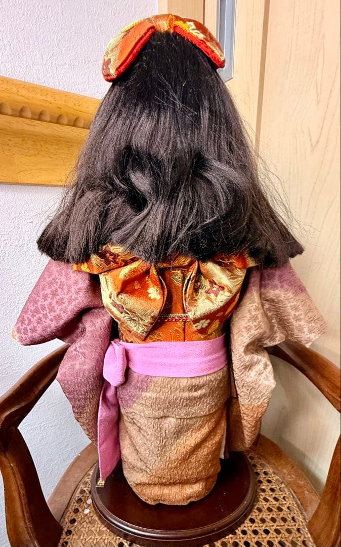 豪華 飾り市松 市松人形 50cm 特製 日本人形 着物 玉虫色