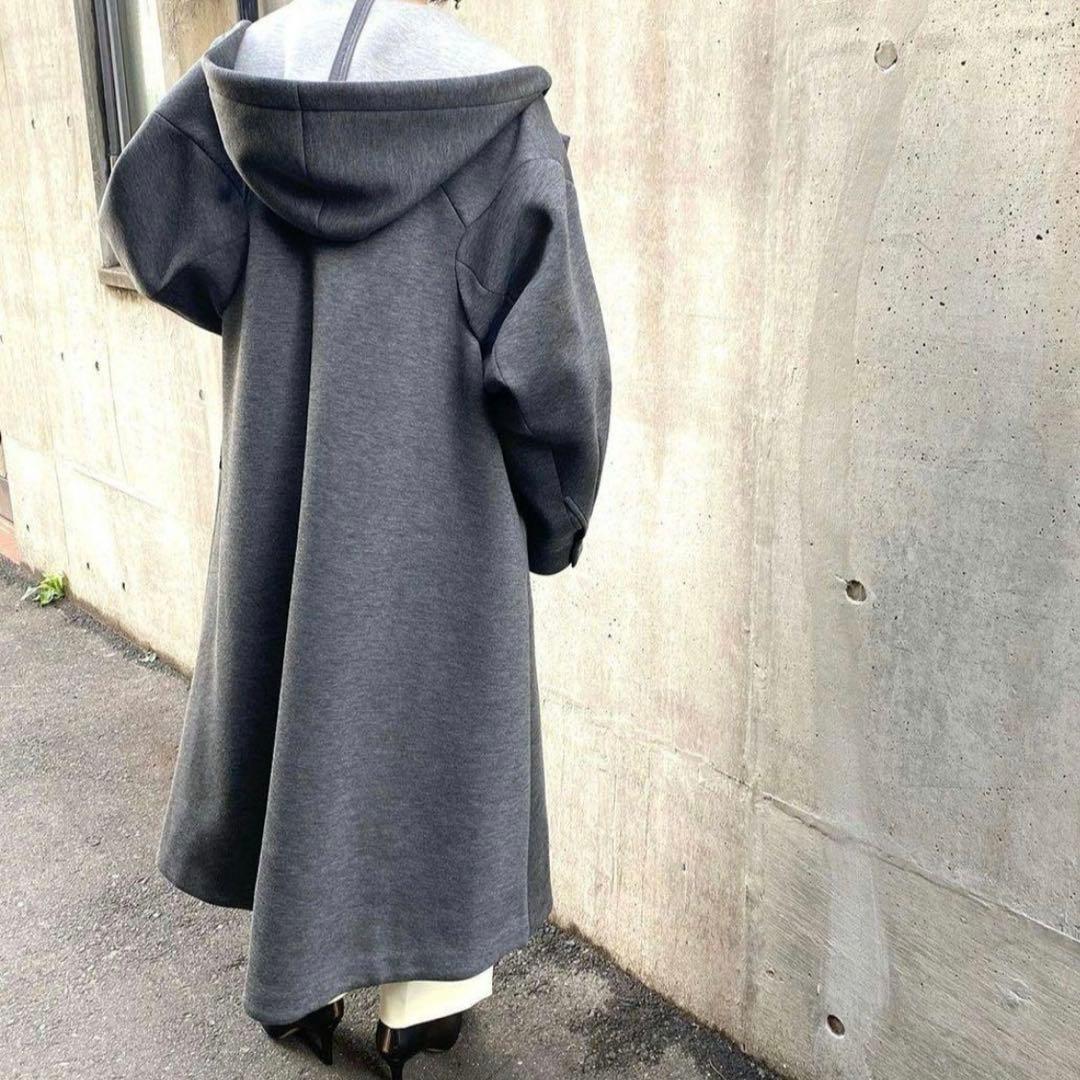 極美品❣️ ENFOLD エンフォールドボンデイング フレア コートグレーロング