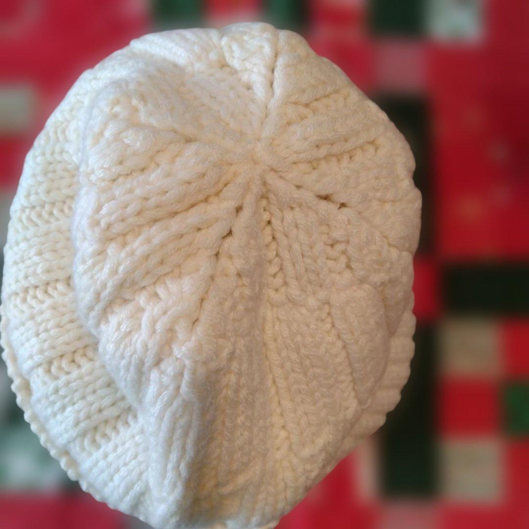 FOXEY ホワイト ニットビーニー