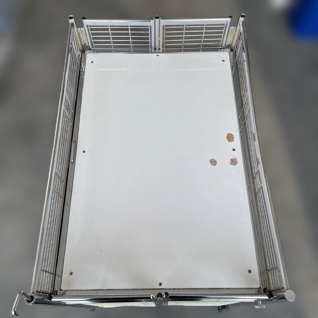 中折れ式ワゴン アイボリー 店舗用品　陳列什器　セールワゴン