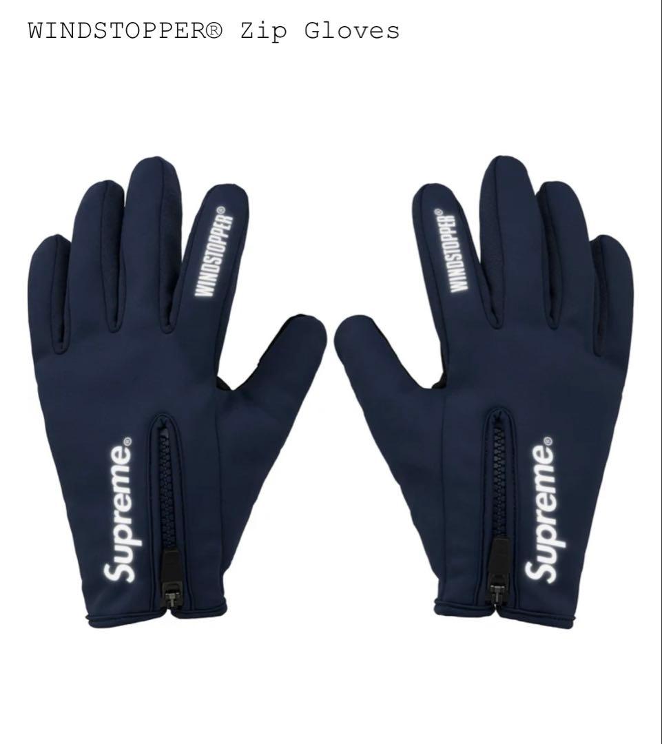 小物 supreme WINDSTOPPER Zip Gloves navy L