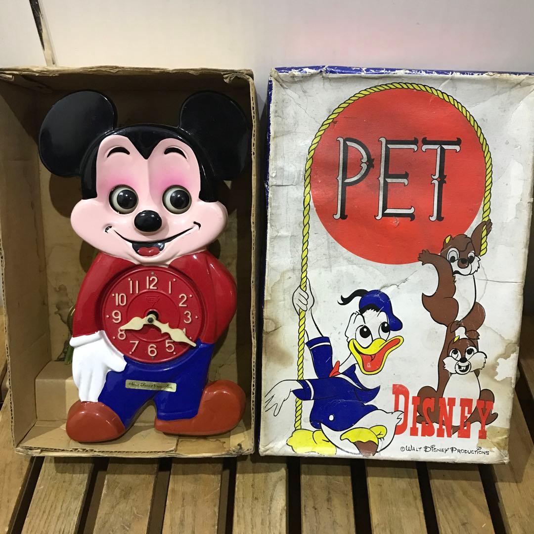 美品 ミケン DISNEY ミッキーマウス 振り子時計