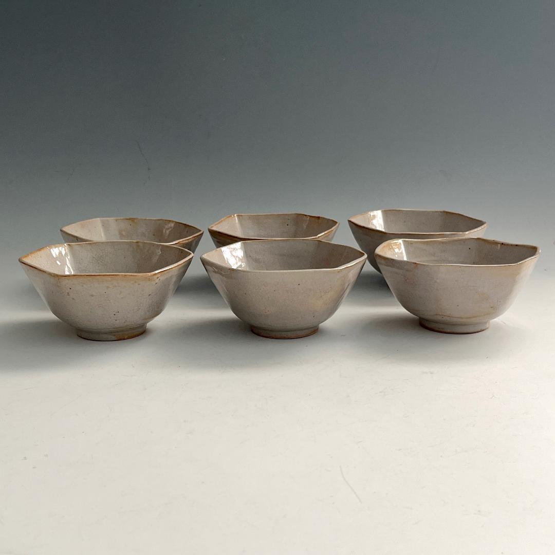 萩焼 6客揃 六角 茶碗 湯のみ 茶道具 煎茶