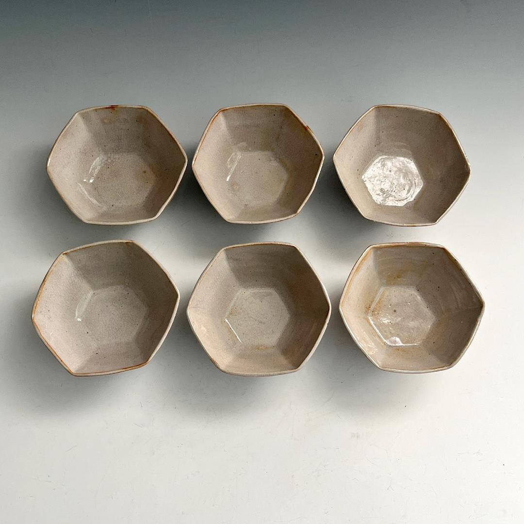 萩焼 6客揃 六角 茶碗 湯のみ 茶道具 煎茶