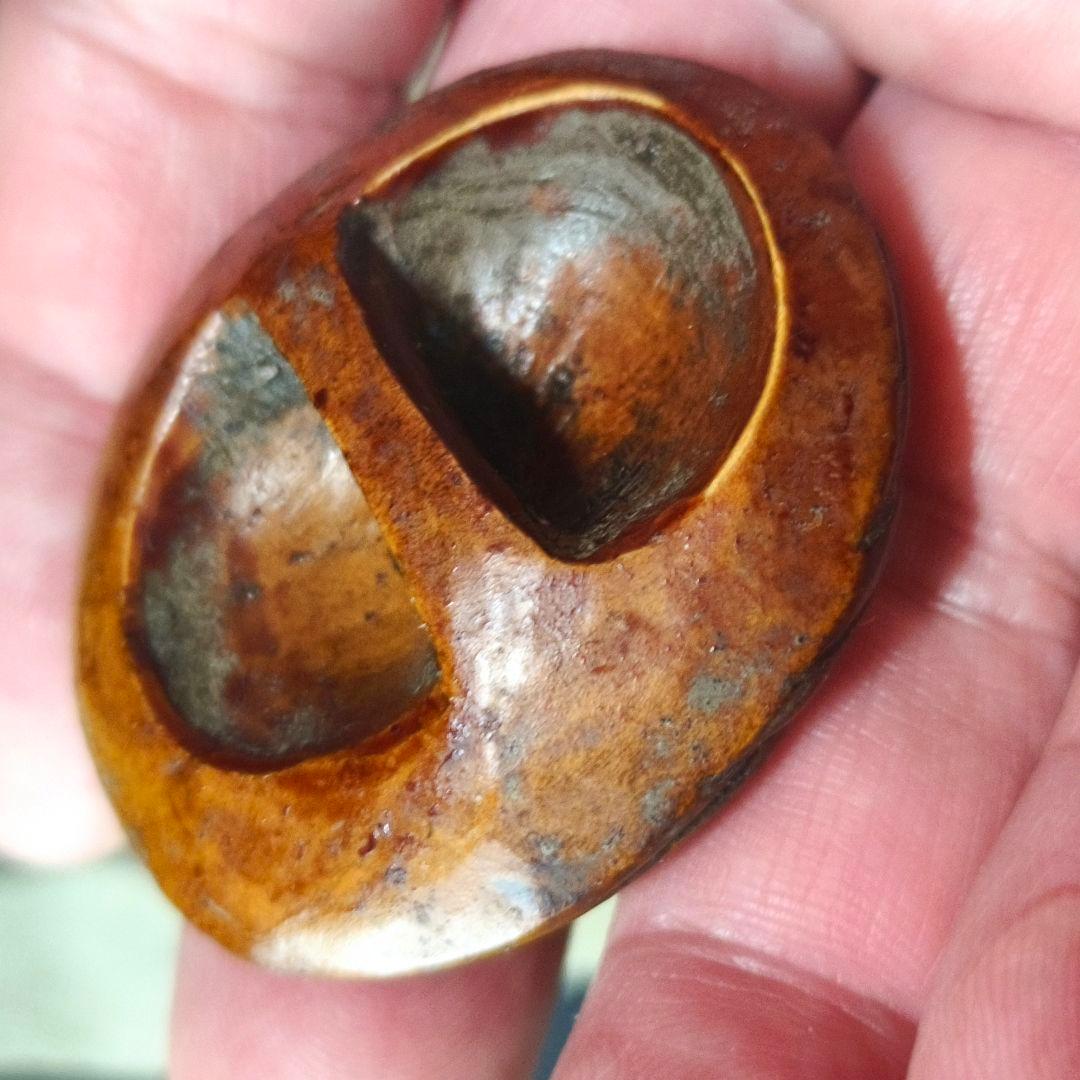 江戸根付 ひょっとこ 木彫り 骨董 時代物 アンティーク 旧家蔵出し 蒐集家放出