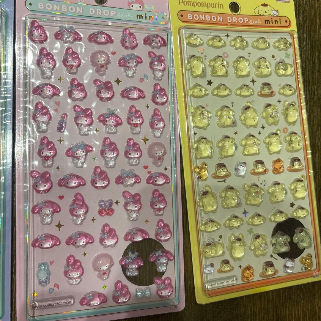 国内正規品　ボンボンドロップシール　サンリオ　ディズニー　11枚セット
