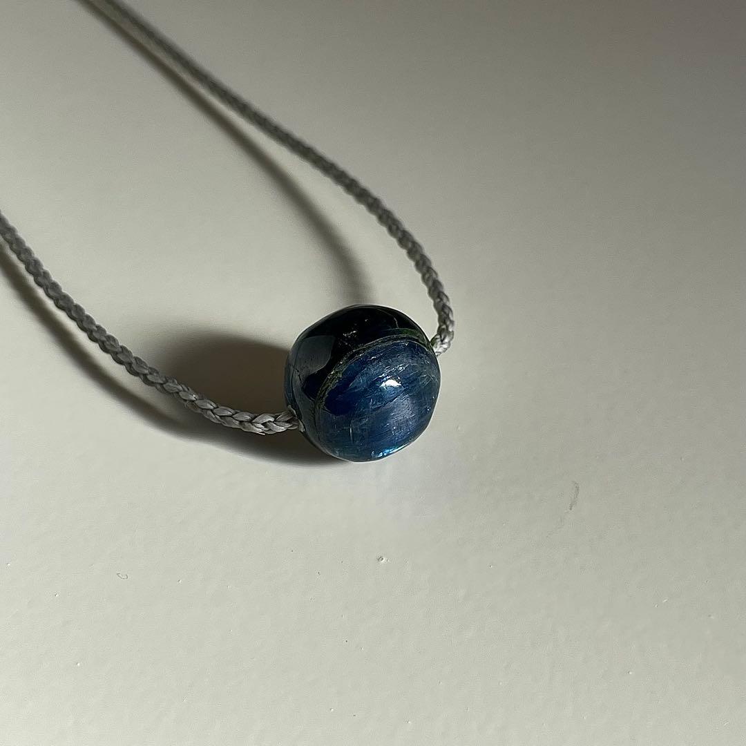 カイヤナイト ネパール産 ＊ マクラメネックレス 10