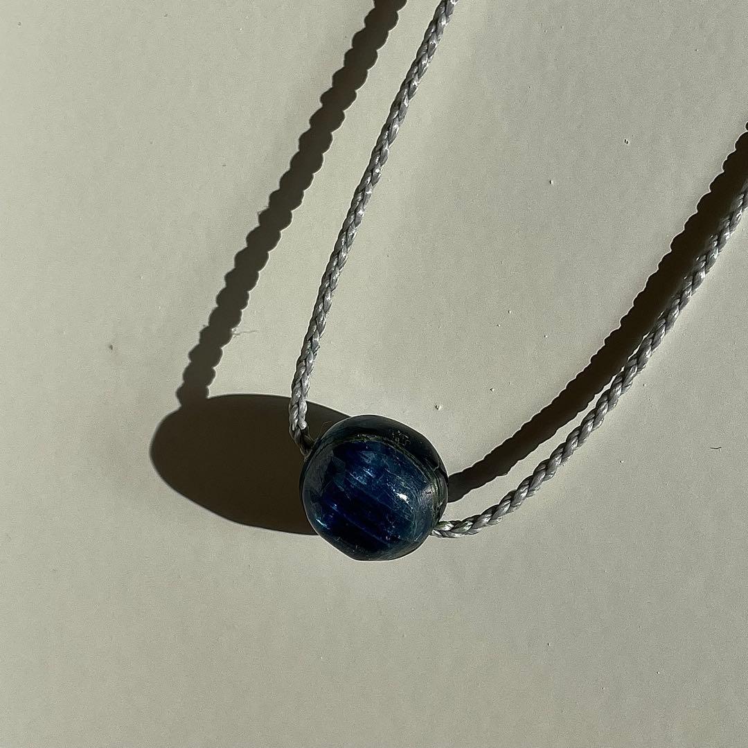 カイヤナイト ネパール産 ＊ マクラメネックレス 10