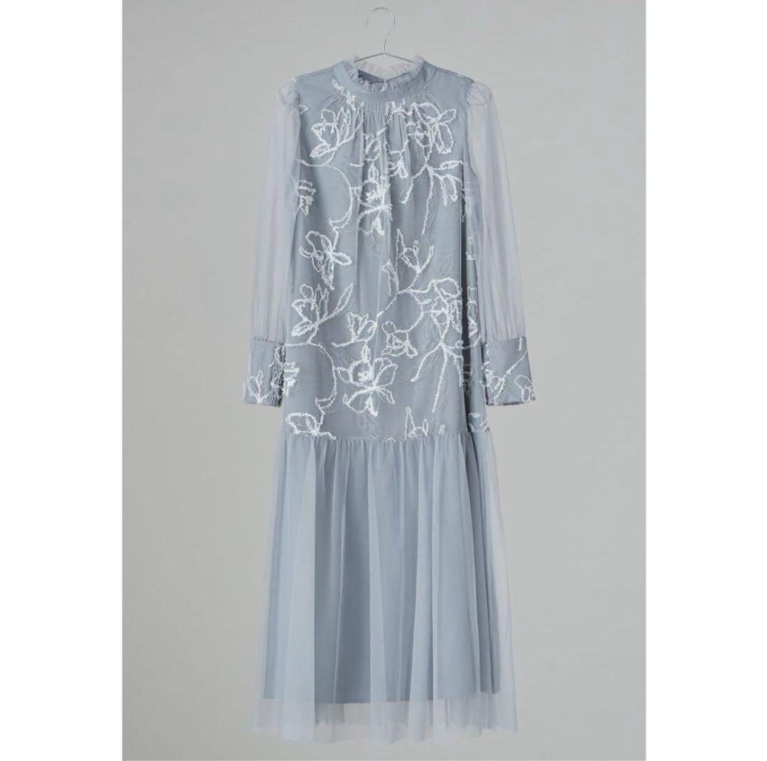 7★新品★La cadence　フェザーフラワーチュールドレス　M