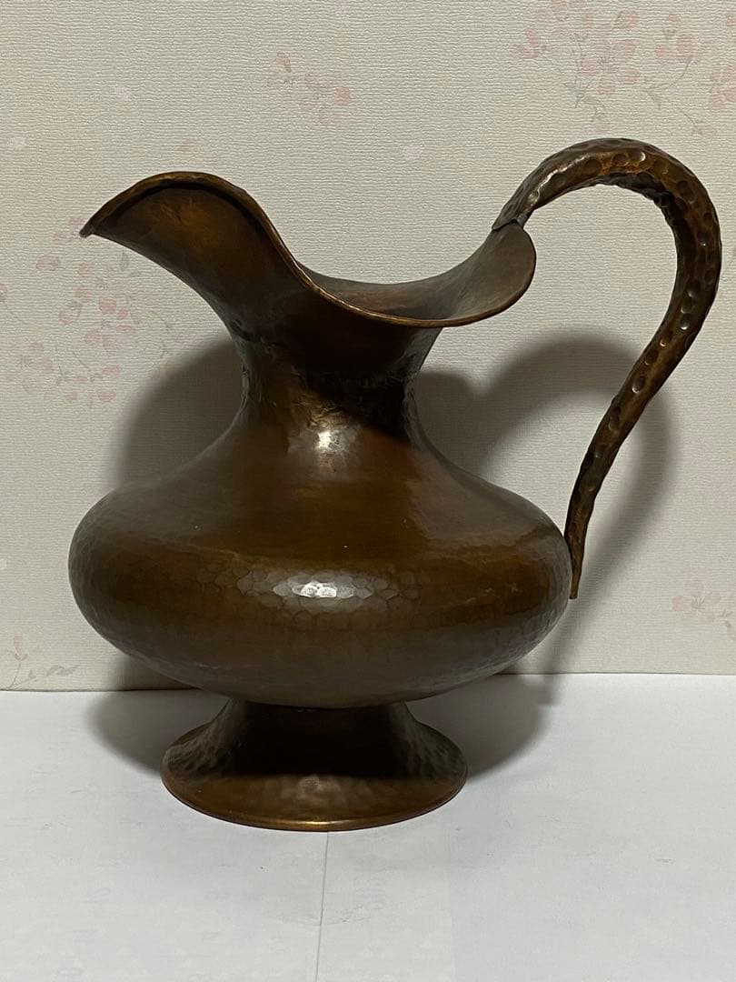 ♦鎚起銅器 ブロンズ 水差し 中東 ペルシャ〜西洋アンティーク 古美術品骨董品