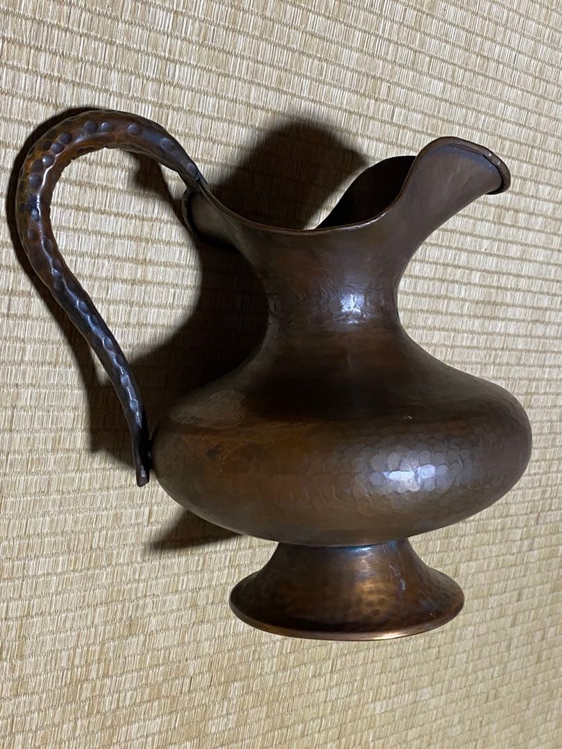 ♦鎚起銅器 ブロンズ 水差し 中東 ペルシャ〜西洋アンティーク 古美術品骨董品