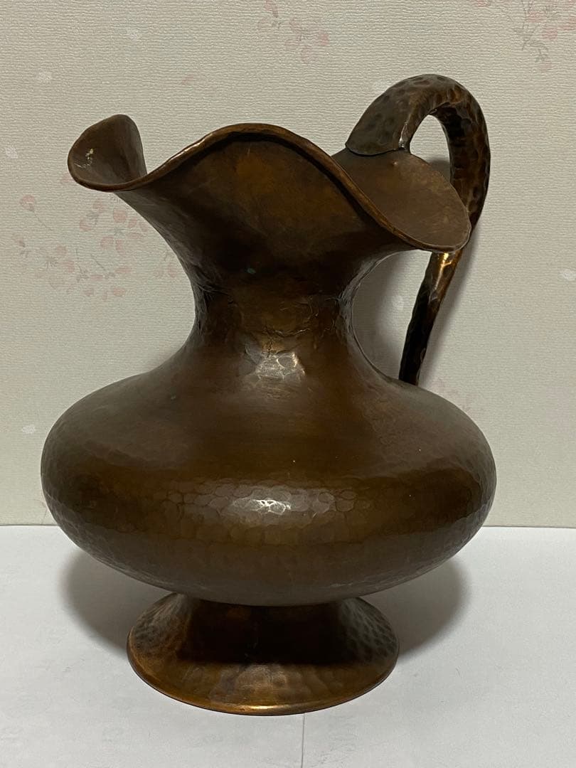 ♦鎚起銅器 ブロンズ 水差し 中東 ペルシャ〜西洋アンティーク 古美術品骨董品