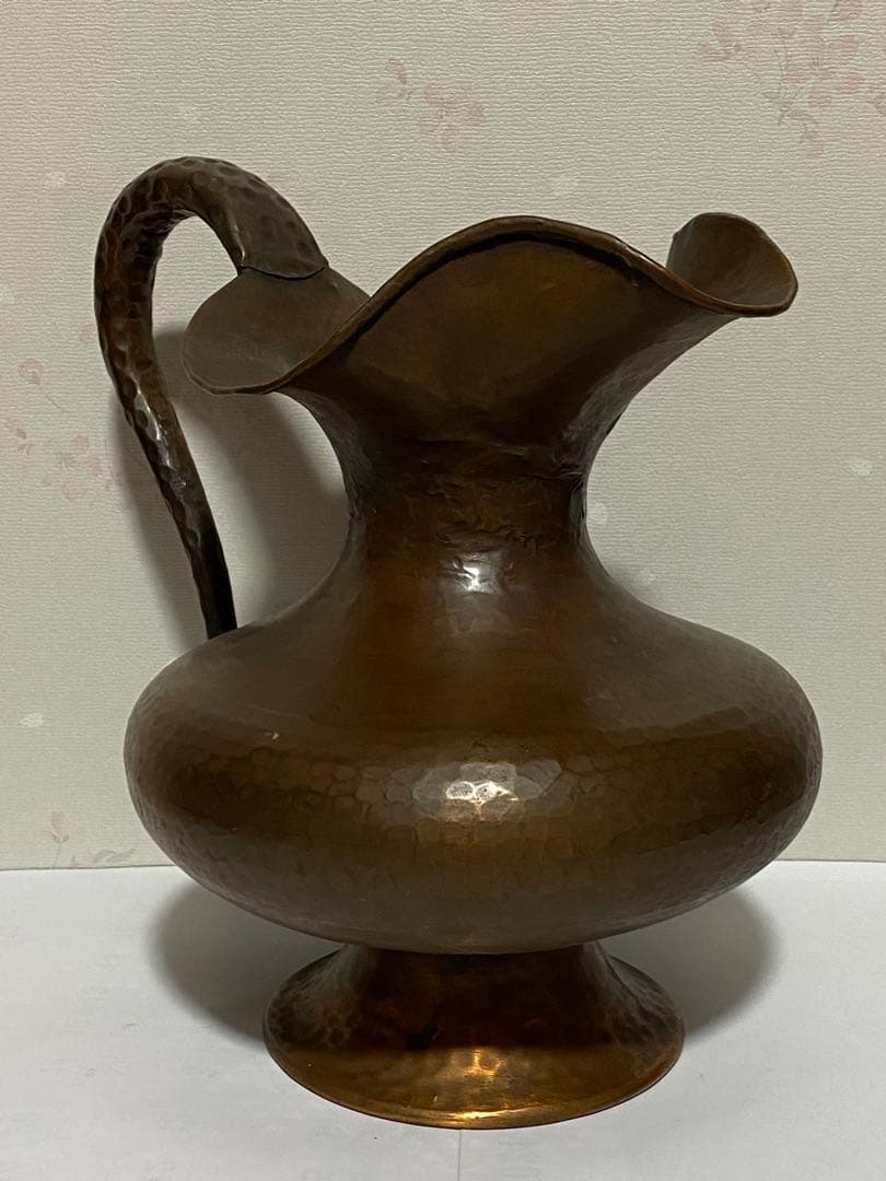 ♦鎚起銅器 ブロンズ 水差し 中東 ペルシャ〜西洋アンティーク 古美術品骨董品