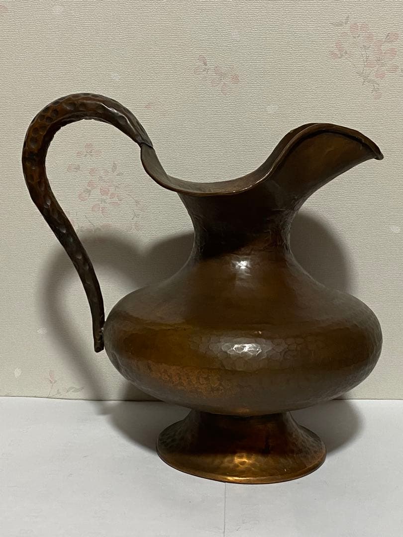 ♦鎚起銅器 ブロンズ 水差し 中東 ペルシャ〜西洋アンティーク 古美術品骨董品