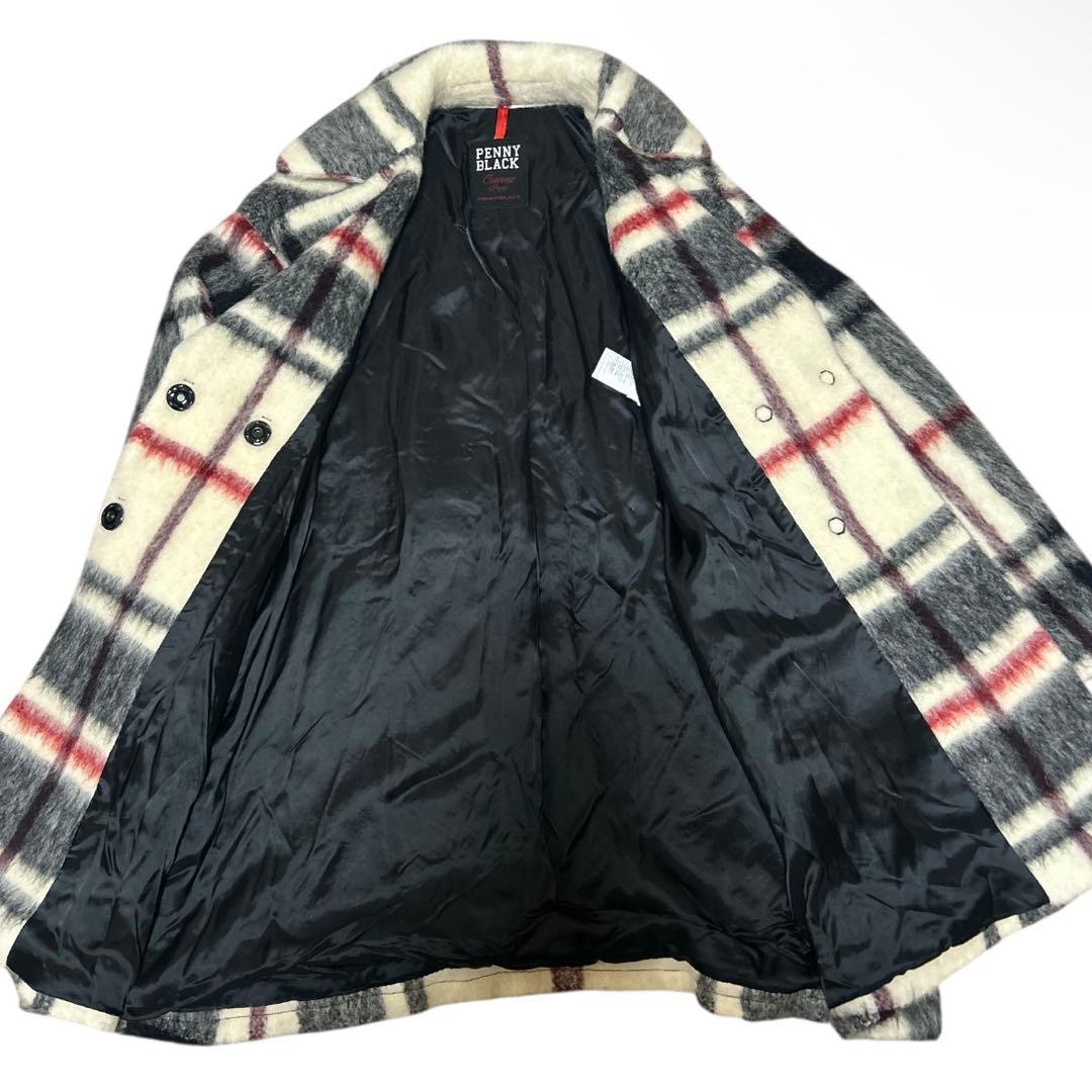 極美品ビックカラーアルパカシャギーふんわりテディーベアコート　ペニーブラック