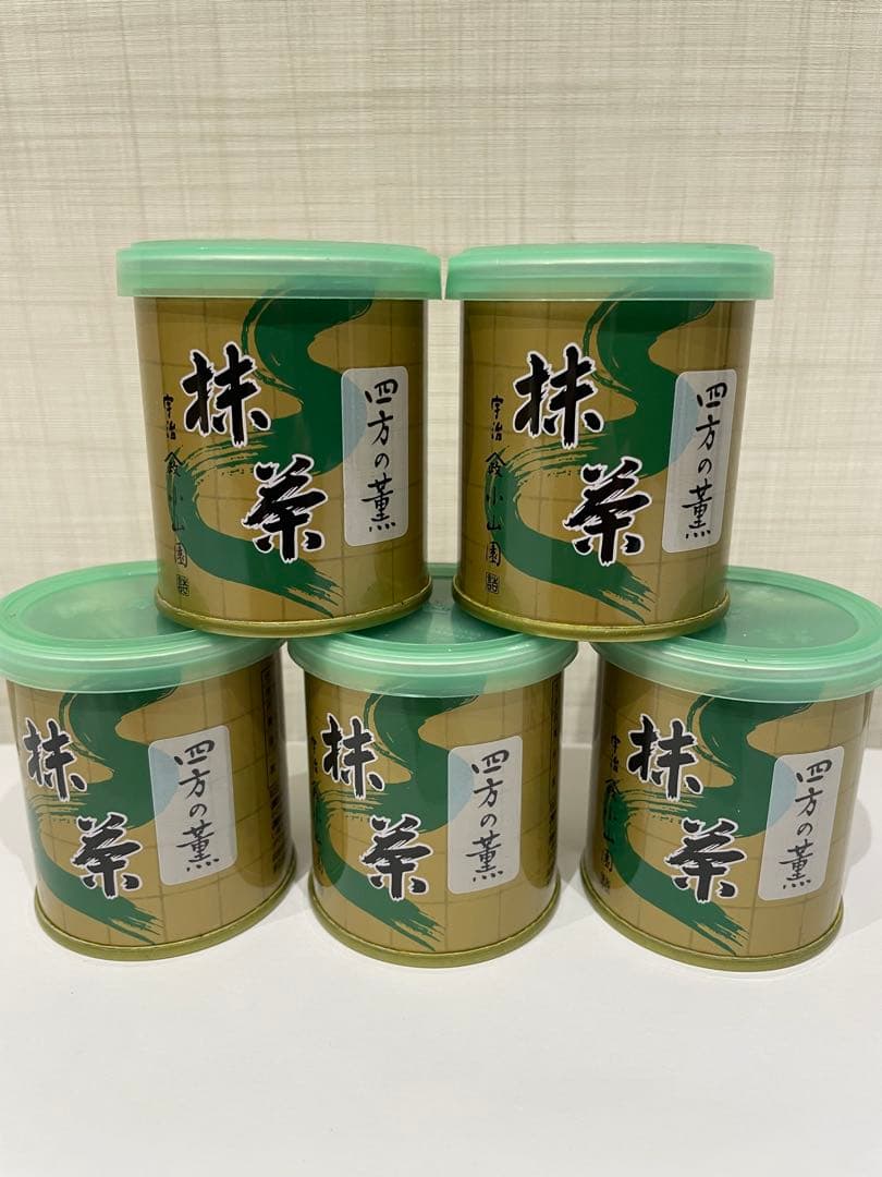 【新品未開封】山政小山園 抹茶 四方の薫 30g×5缶