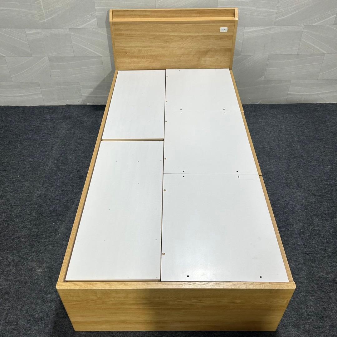 ニトリ ベッドフレーム ジオチェスト 収納 コンセント シングル 格安d3585