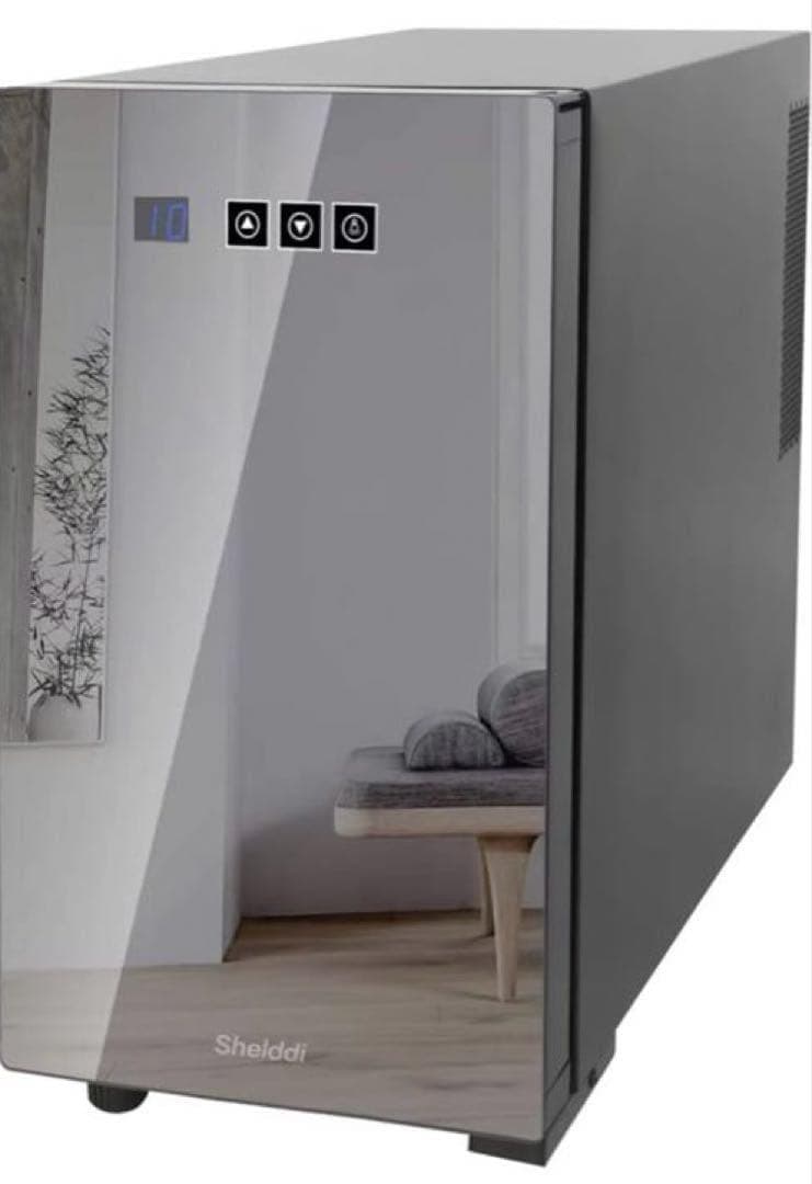 小型冷蔵庫 23L 前開き1ドア ペルチェ式 温度設定5-18°Cソリッドドア