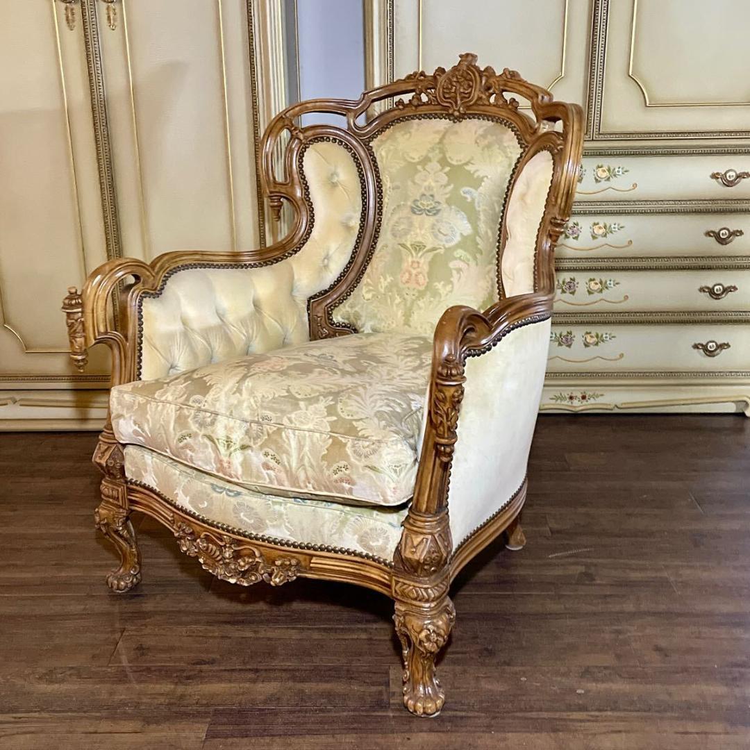 n3136r16 イタリア モビリセディア ネオクラシック シングルソファ 2脚