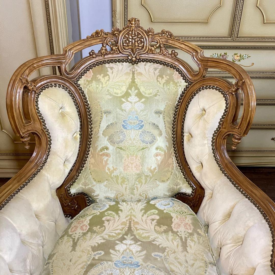 n3136r16 イタリア モビリセディア ネオクラシック シングルソファ 2脚