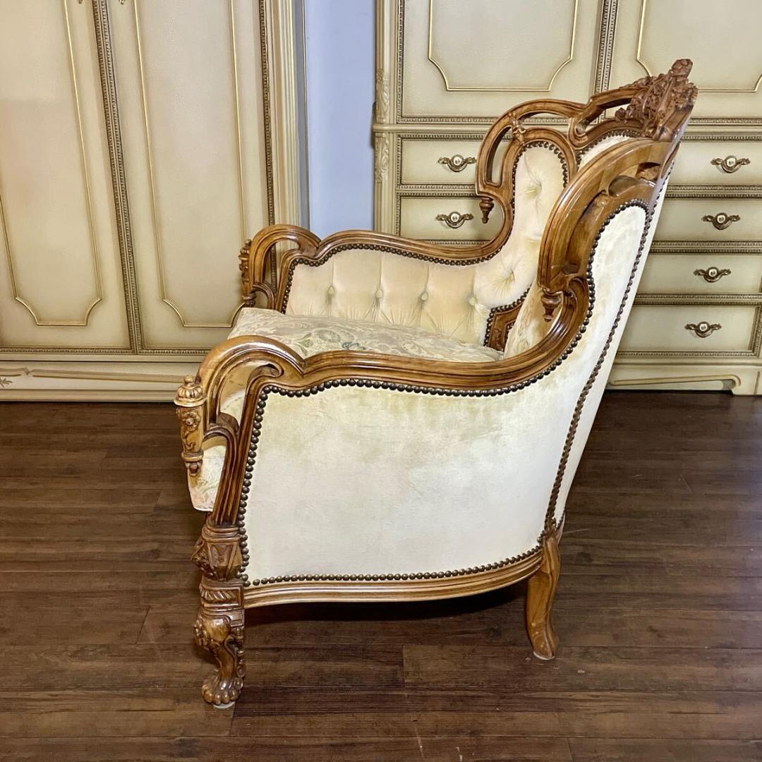 n3136r16 イタリア モビリセディア ネオクラシック シングルソファ 2脚