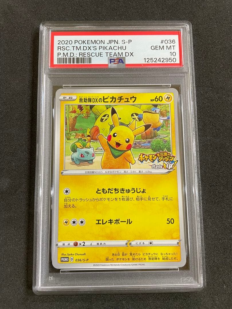 救助隊DXのピカチュウ　PSA10