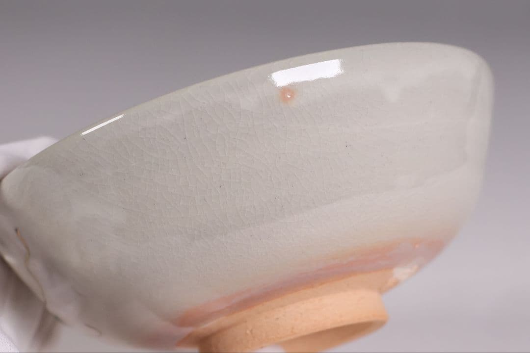 茶道具 中村秋峰 乾山写 朝顔絵 茶碗 平茶碗 共箱 共布 陶芸 京焼【MB90