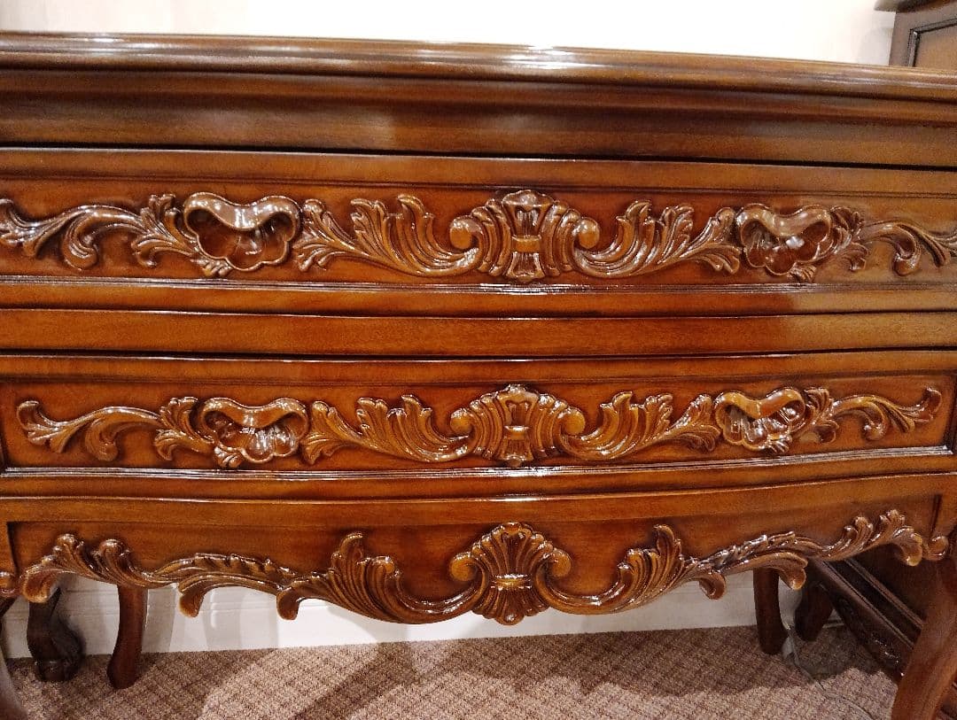 アンティーク調 2段チェスト 全国配送設置料無料 新品 猫脚 クラシック