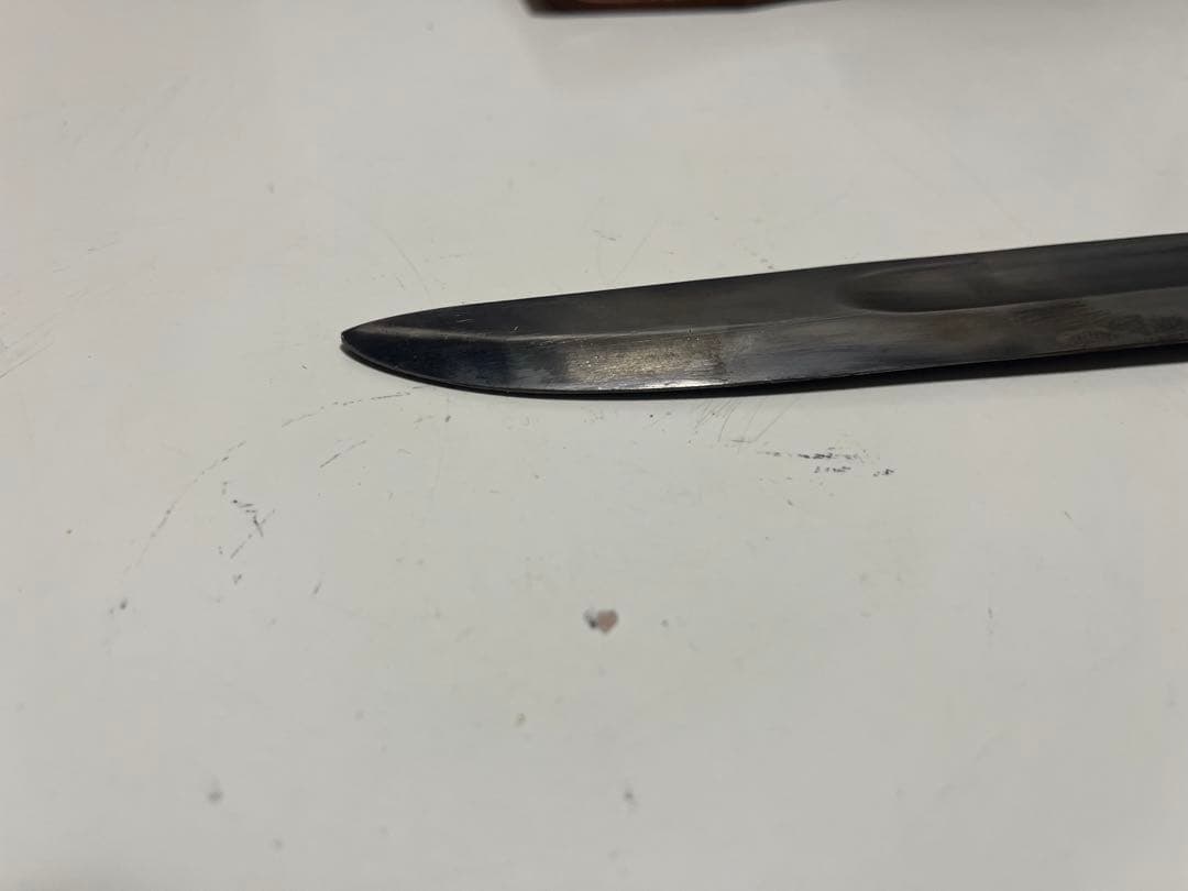 レプリカ三十年式銃剣（模造刀）　中田商店製の剣吊り付き　おそらくKTW製？