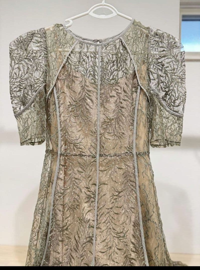 FRAY I.D リーフレースパイピングドレス