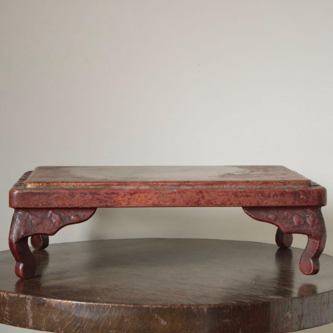 漆器 花台 卓 香炉台 古美術 古道具 アンティーク 中国美術