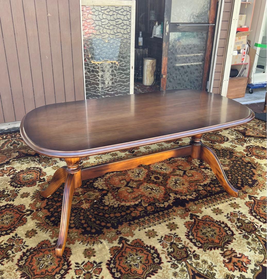 オールドカリモク ロータイプ ダイニングテーブル 家具 アンティーク インテリア