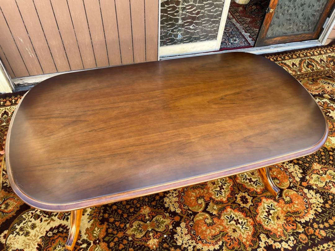 オールドカリモク ロータイプ ダイニングテーブル 家具 アンティーク インテリア