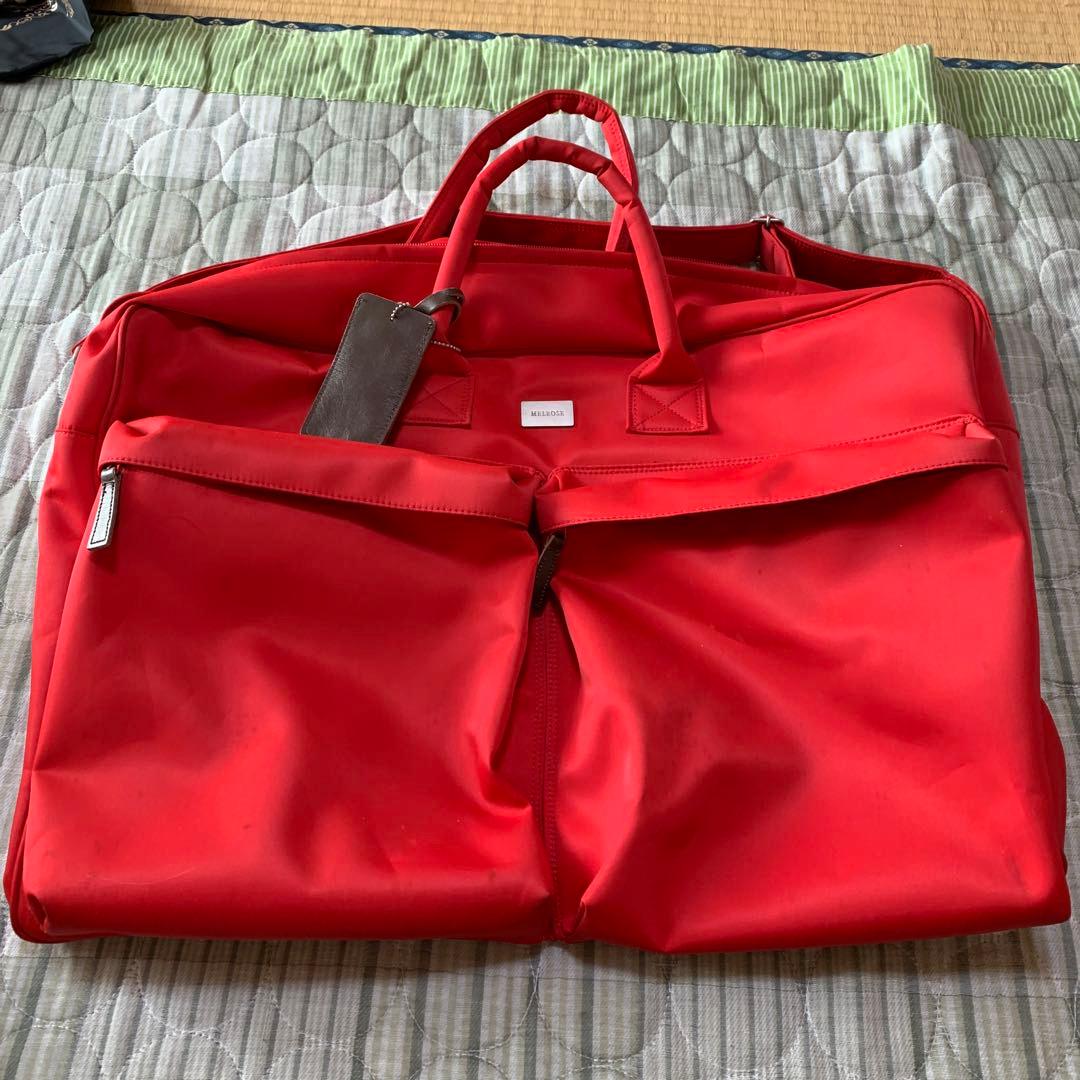 Melrose 赤 ボストンバッグ 大きめ