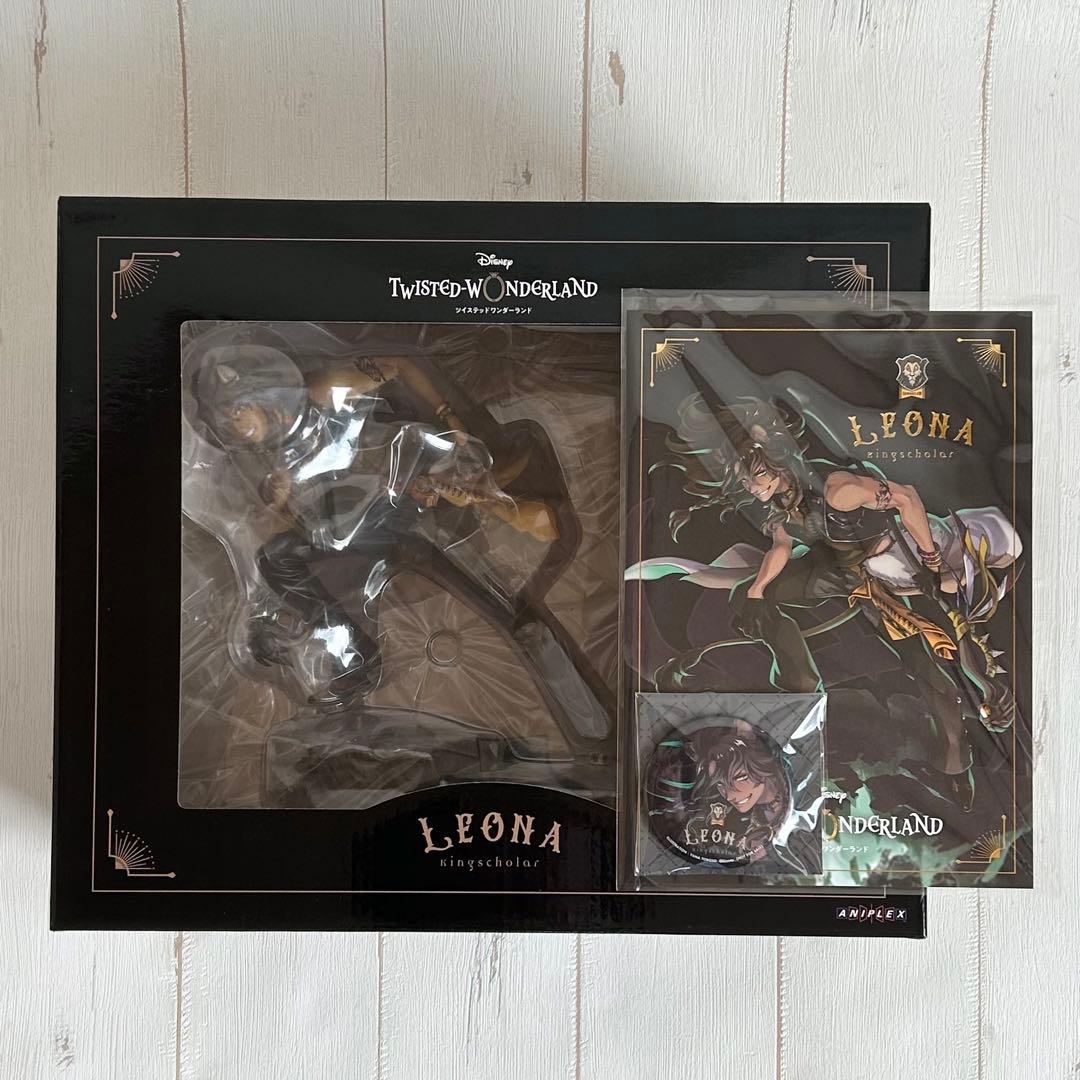 ツイステ　レオナ　1/8 スケールフィギュア　特典　ポストカード　缶バッジ付き