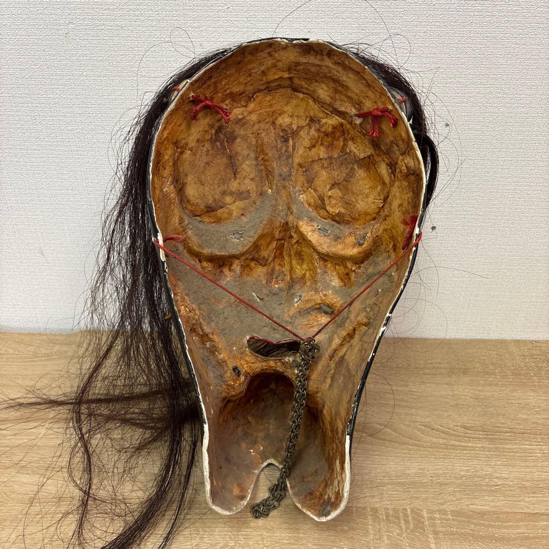 鬼のお面　厄除け　壁掛け　神楽面 魔除け　アンティーク