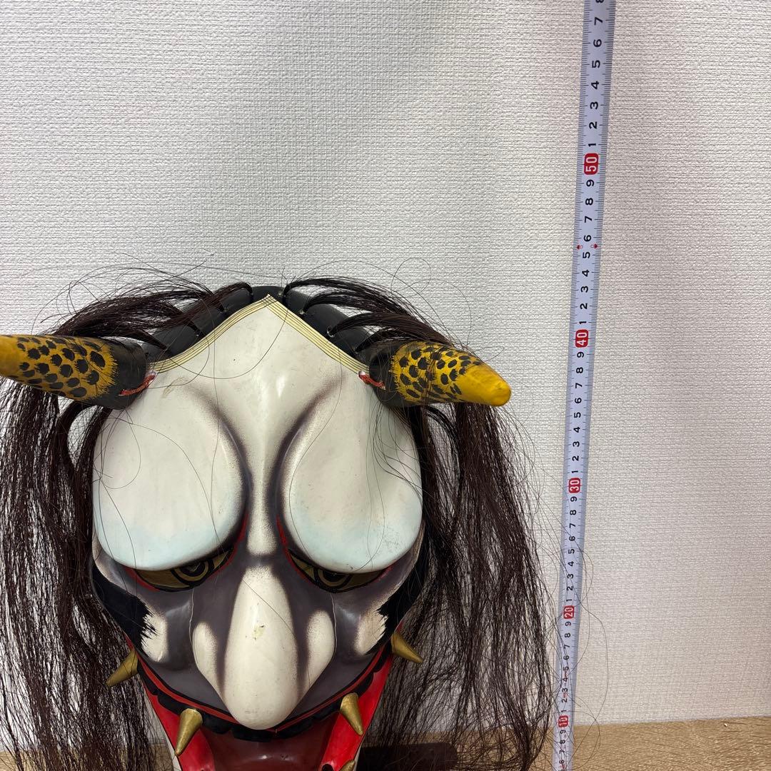 鬼のお面　厄除け　壁掛け　神楽面 魔除け　アンティーク