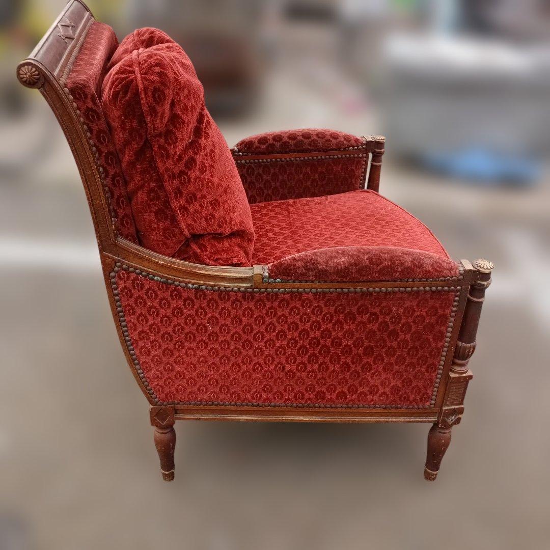 4701)ジャン・ロシェ　1人掛け　１Pソファー　フランスヴィンテージ