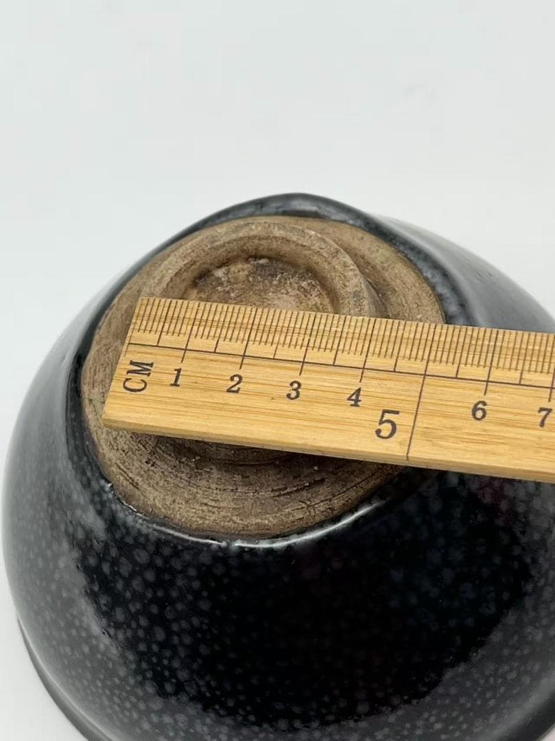 宋時代　油滴天目茶碗 建窯茶盞 唐物 古賞物茶道具　茶杯 盃 煎茶碗(A-89)
