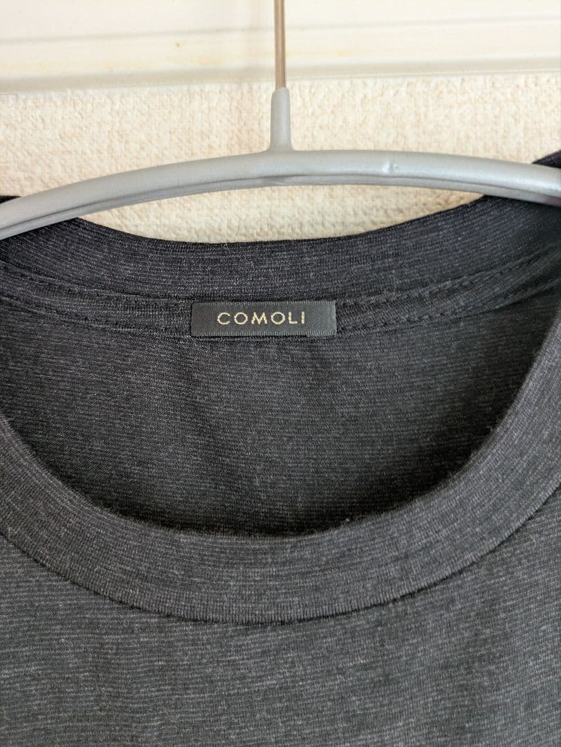 COMOLI 24SS サマーウール半袖Tシャツ チャコール サイズ3