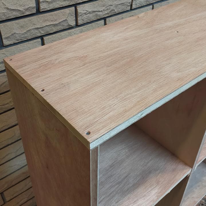 組立有 送料込 無塗装 ハンドメイド 木製 スタッキング シェルフ 本棚 収納棚