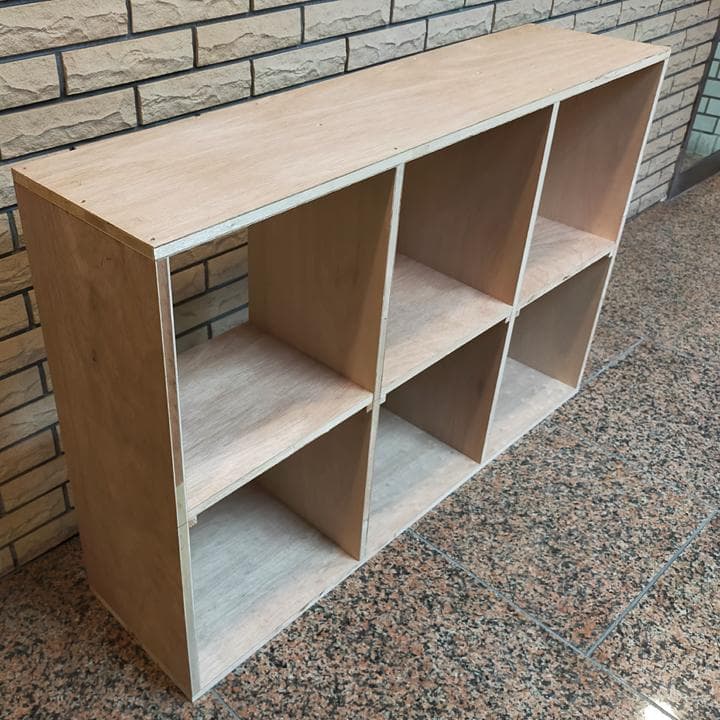 組立有 送料込 無塗装 ハンドメイド 木製 スタッキング シェルフ 本棚 収納棚