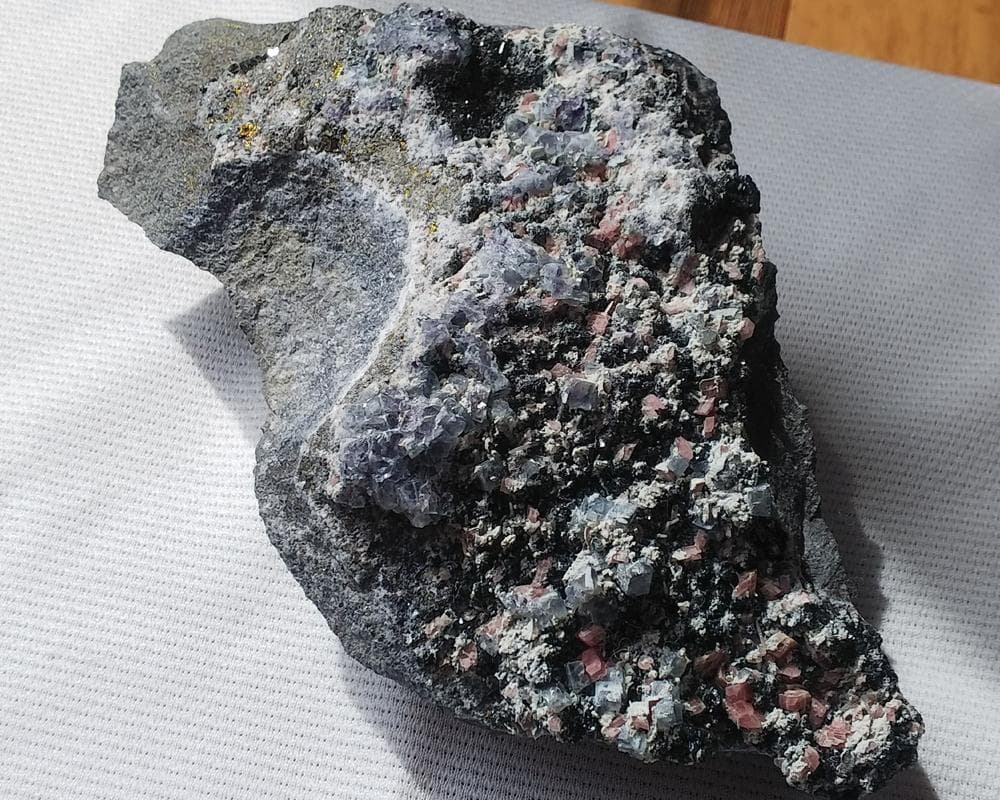 435 約1.5kg ロードクロサイト＆フローライト アパタイト スイートホーム