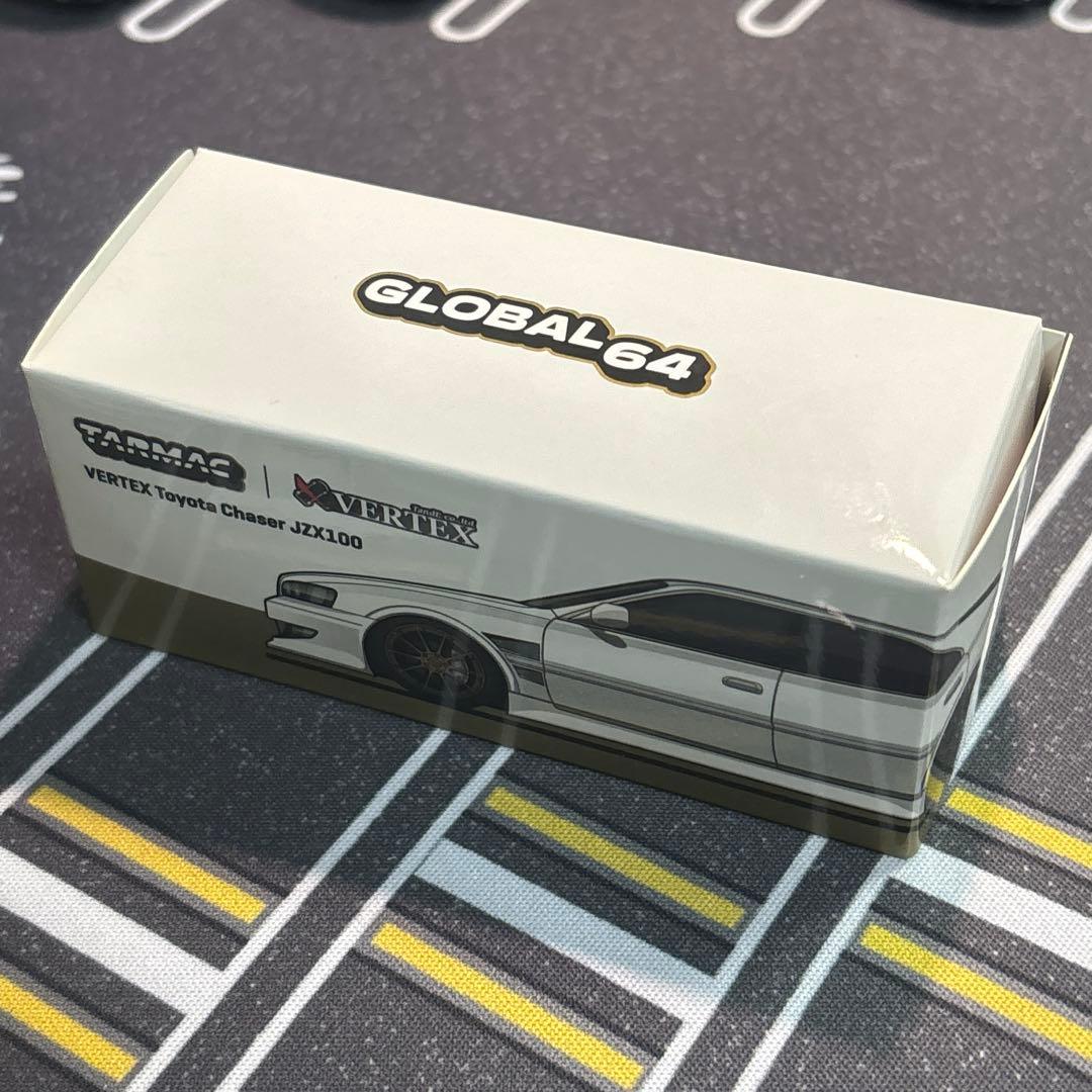 箱付き ターマックワークス1/64 チェイサー VERTEX ホワイトメタリック