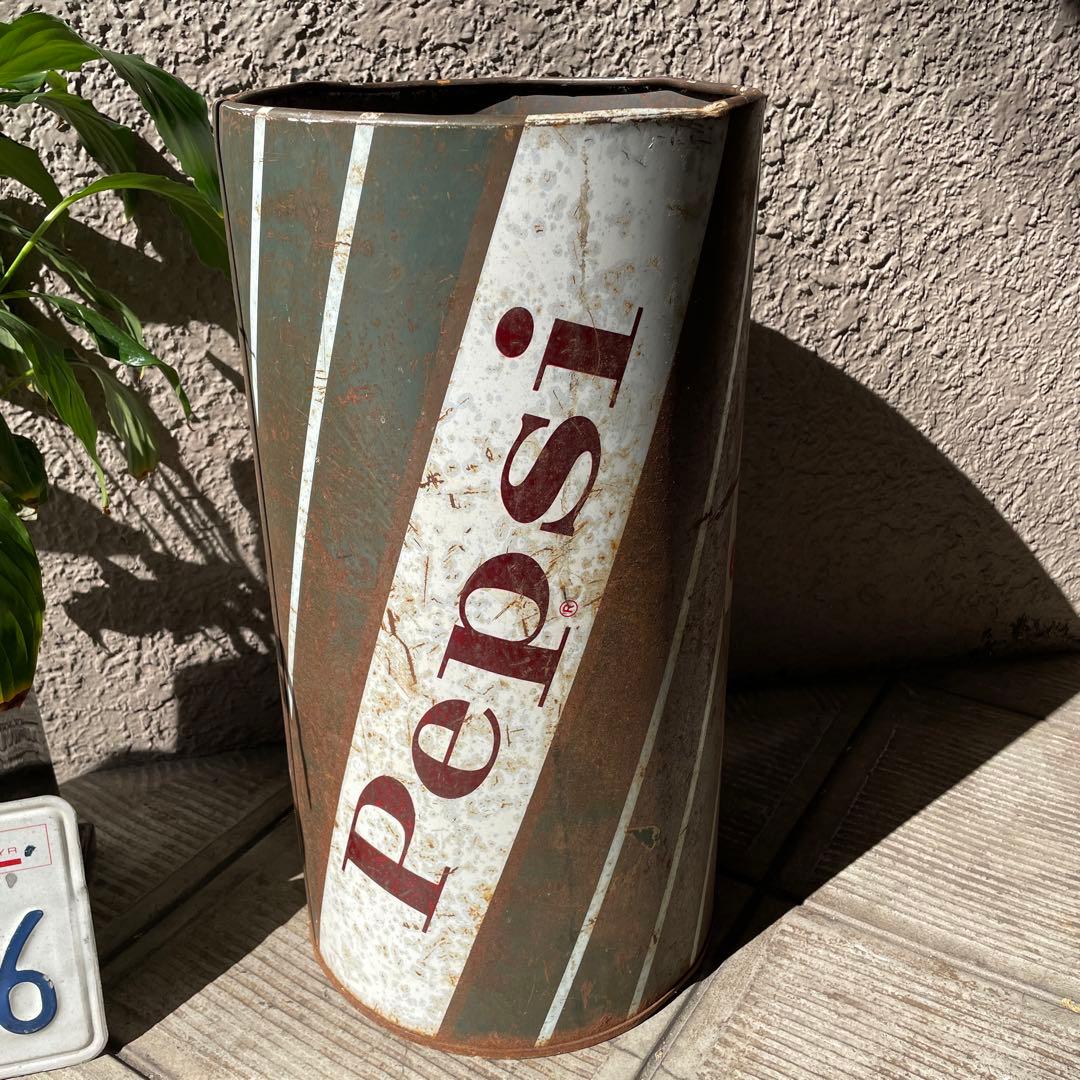 希少！60s〜70s ペプシコーラ アメリカアンティークゴミ箱USAヴィンテージ