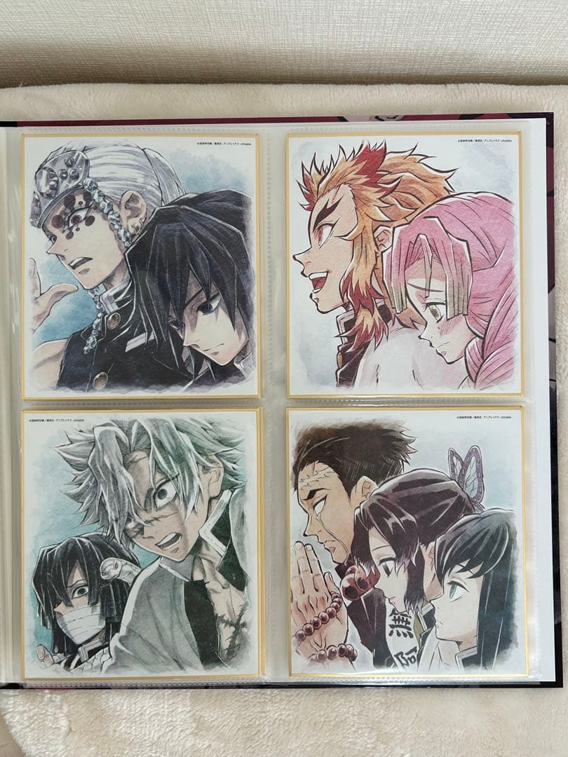 鬼滅の刃 全集中展　複製色紙収集帳　冨岡義勇　鬼舞辻無惨 色紙 17枚付き